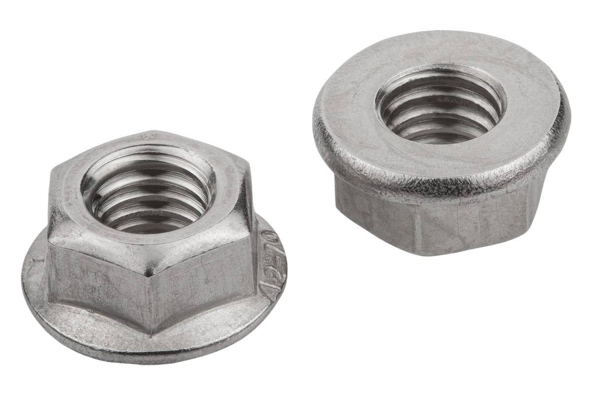 Hexagonové ořechy s přírubou M12, EN 1661 DIN 6923 / GB / T 6177.1