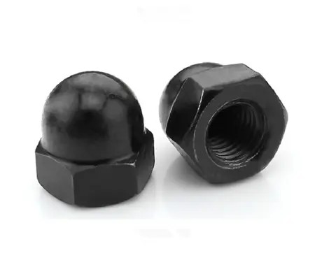 Černý oxid zinkový oxid DIN1587 HEX KUMED CAP NUTS